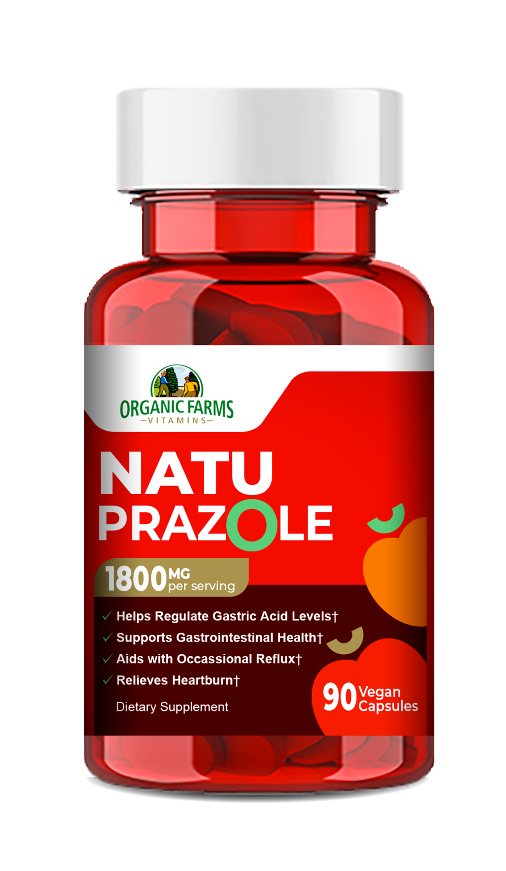 Natuprazole 90 capsulas vegan dietary supplement, digestivo natural